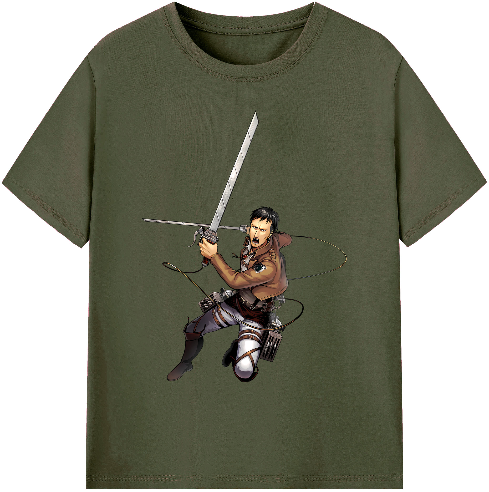 （画像用） 進撃の巨人 Attack on Titan 綿100％ メンズ半袖Tシャツ｜肌触りやわらか＆通気性